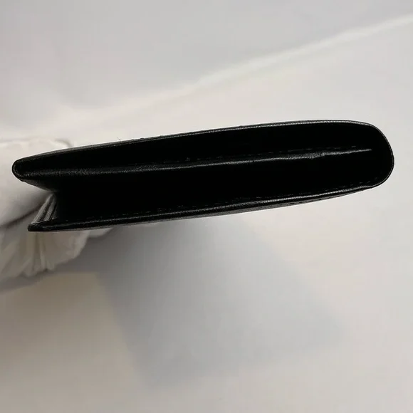 New Givenchy Black Lambskin Leather Long Wallet with Box, Tags & COA